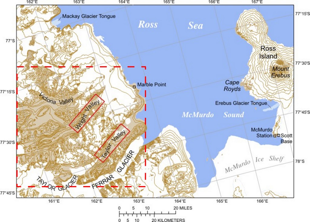 rys. 4 mapa przedstawiajaca suche doliny mcmurdo. usgs.gov