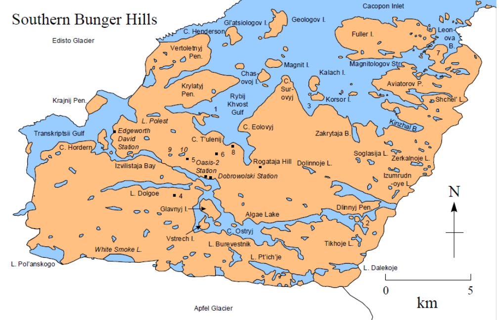 rys. 7 mapa przedstawia obszar oazy bungera. gobson 2000